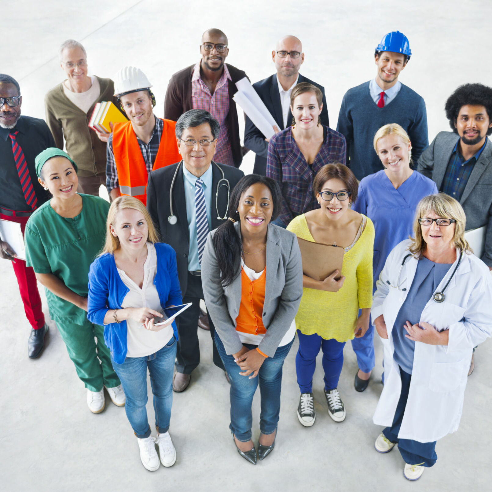 Group of Diverse Multiethnic People with Various Jobs